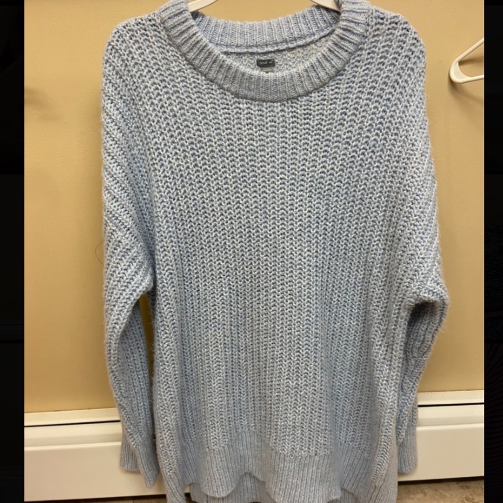 blue sweater
